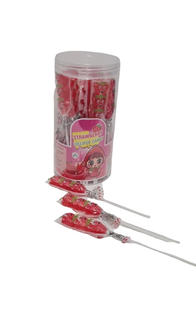 Lollipops Strawberry in a jar 15 g. 30 pcs./20