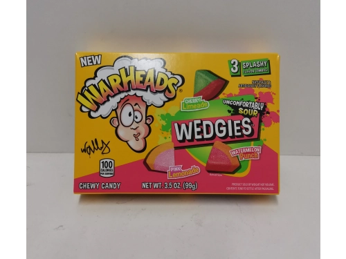 Дъвчащи бонбони кутия жълт сладко кисели Warheads 99 гр.