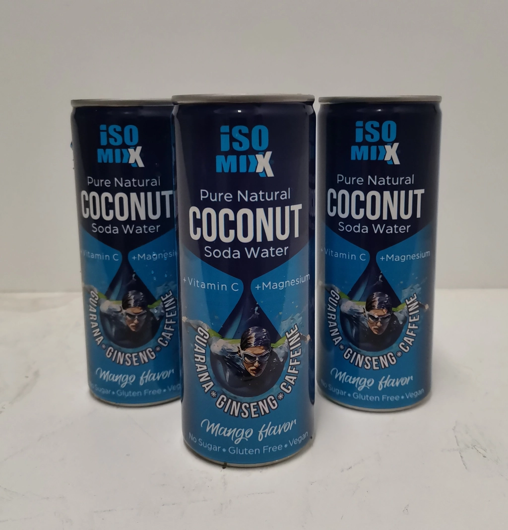 Радулов Исо микс кокосова вода с Гуарана, Женшен, с витамин С и магнезий 250 мл-12 бр.