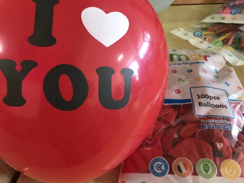 Балони "Обичам те" 100 бр.