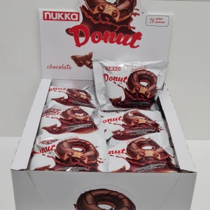 *Nuka donut donut with chocolate 50 g - 24 pcs